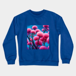 Surreal Red Clover Trees Crewneck Sweatshirt